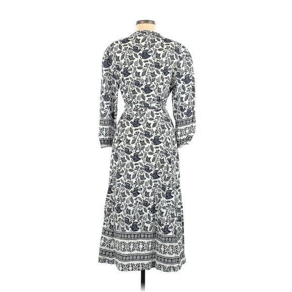 NWT Boden Addie in Ivory Meadow Flight Birds Linen Midi Shirt Dress US 6 / UK 10 - Picture 3 of 7